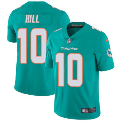 Nike Miami Dolphins #10 Tyreek Hill Aqua Green Team Color Men's Stitched NFL Vapor Untouchable Limited Jersey Men's